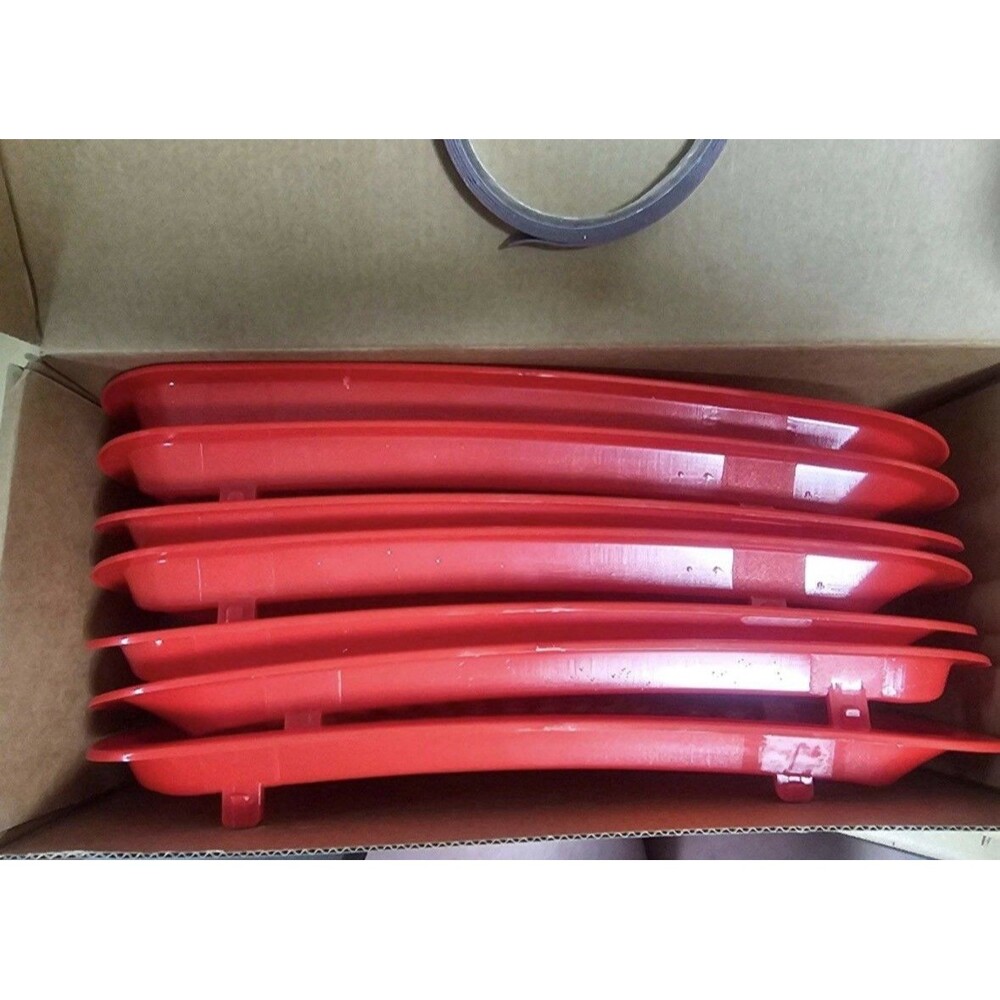 7PCS Red Front Grille Trim Covers For Jeep Wrangler 2007-2018 Accessories - Picture 3 of 6